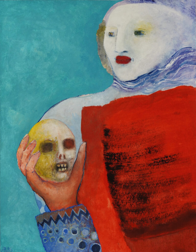 Memento mori_2026_Mischtechnik auf Papier_64x50 cm